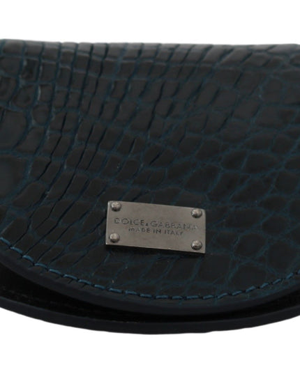 Dolce & Gabbana Blue Exotic Skins Condom Case Holder Pocket