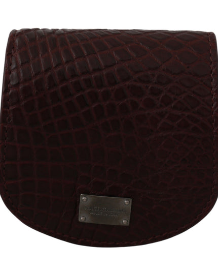 Dolce & Gabbana Brown Exotic Skin Pocket Condom Case Holder