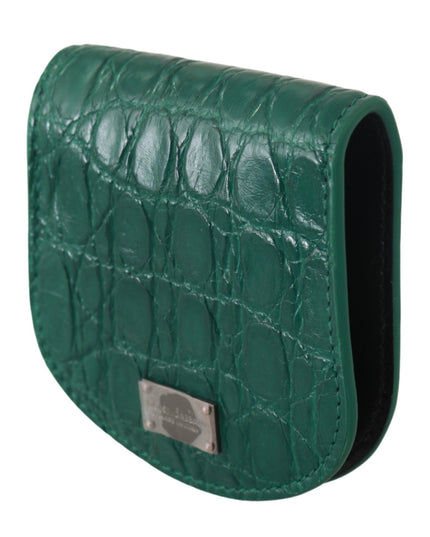 Dolce & Gabbana Green Exotic Skins Condom Case Holder Wallet