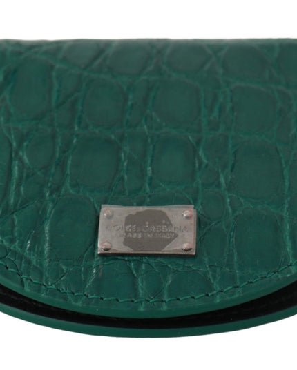 Dolce & Gabbana Green Exotic Skins Condom Case Holder Wallet