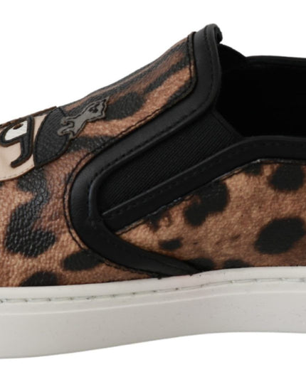 Dolce & Gabbana Leather Leopard #dgfamily Loafers Shoes