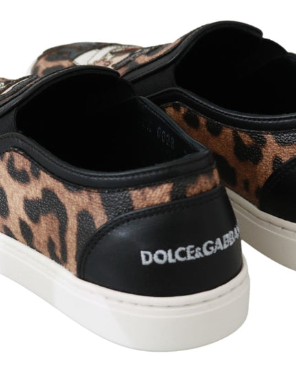 Dolce & Gabbana Leather Leopard #dgfamily Loafers Shoes