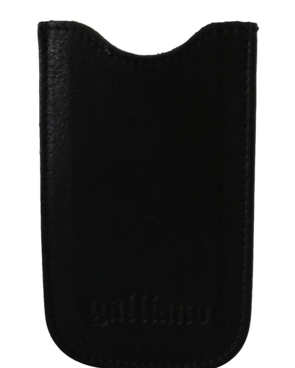 John Galliano Black Leather Multifunctional Men ID Bill Card Holder Wallet