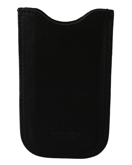 John Galliano Black Leather Multifunctional Men ID Bill Card Holder Wallet