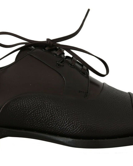 Dolce & Gabbana Brown Leather Laceups Dress Mens Shoes