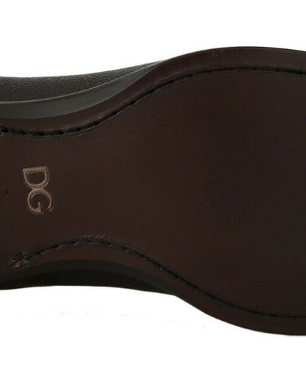 Dolce & Gabbana Brown Leather Laceups Dress Mens Shoes