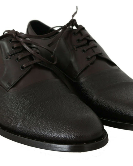 Dolce & Gabbana Brown Leather Laceups Dress Mens Shoes