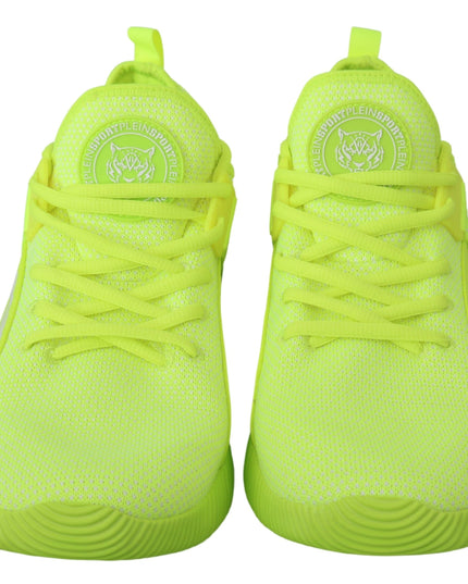 Philipp Plein Green CARTER Logo Hi-Top Sneakers Shoes