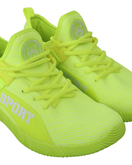 Philipp Plein Green CARTER Logo Hi-Top Sneakers Shoes