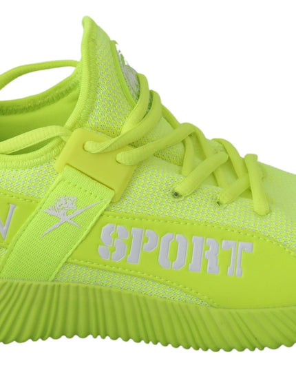 Philipp Plein Green CARTER Logo Hi-Top Sneakers Shoes