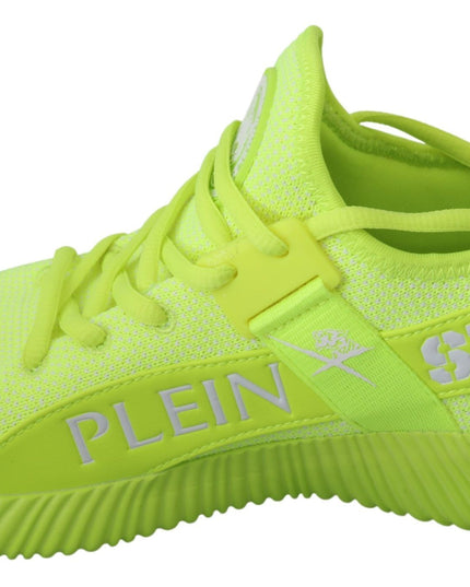 Philipp Plein Green CARTER Logo Hi-Top Sneakers Shoes