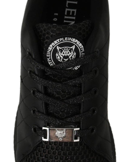 Philipp Plein Black Casual Running Sneakers Shoes
