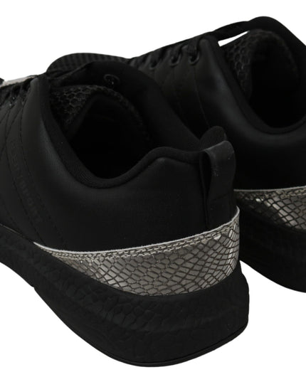 Philipp Plein Black Casual Running Sneakers Shoes