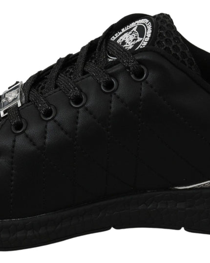 Philipp Plein Black Casual Running Sneakers Shoes