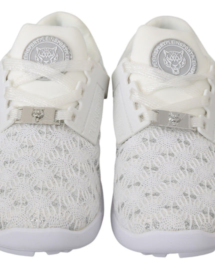 Philipp Plein White Polyester Casual Sneakers Shoes