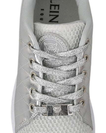 Philipp Plein Gisella Silver Polyester Sneakers Shoes