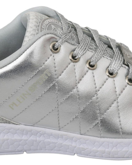 Philipp Plein Gisella Silver Polyester Sneakers Shoes
