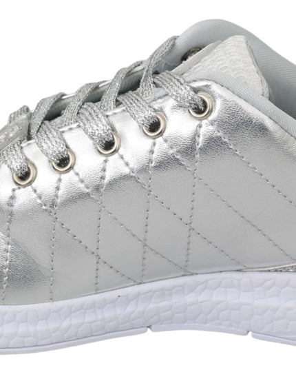 Philipp Plein Gisella Silver Polyester Sneakers Shoes