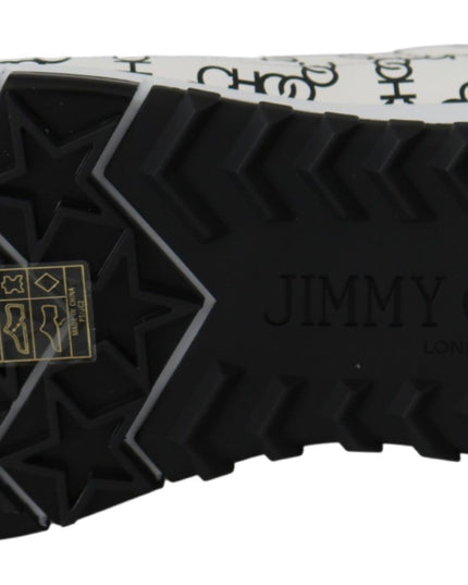 Jimmy Choo Elegant Monochrome Leather Sneakers