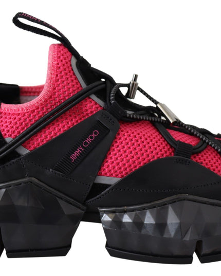 Jimmy Choo Electric Elegance Leather Mesh Sneakers