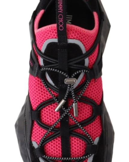 Jimmy Choo Electric Elegance Leather Mesh Sneakers