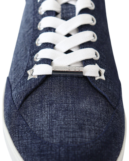 Jimmy Choo Chic Slip-On Blue Denim Suede Sneakers
