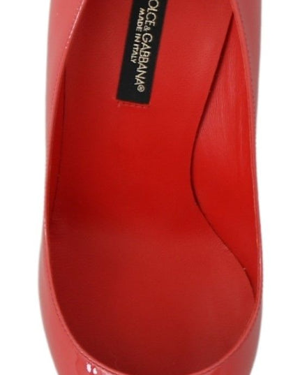 Dolce & Gabbana Dark Pink Patent Leather Heels Pumps