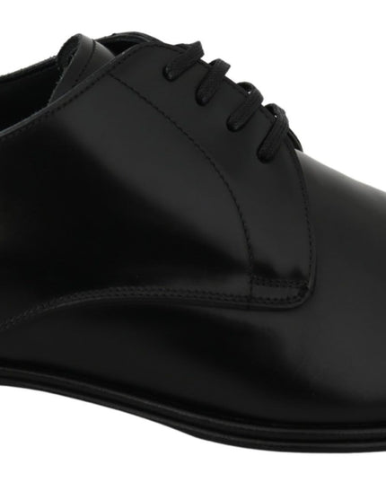 Dolce & Gabbana Derby Napoli Black Leather Dress Formal Shoes