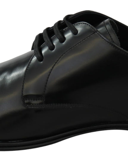Dolce & Gabbana Derby Napoli Black Leather Dress Formal Shoes