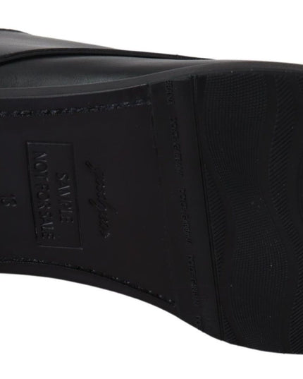 Dolce & Gabbana Black Leather SARTORIA Hand Made Shoes