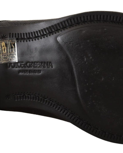 Dolce & Gabbana Black Leather Lace Up Mens Formal Derby Shoes