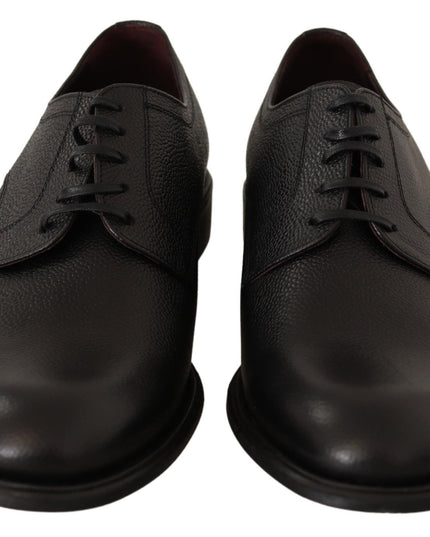 Dolce & Gabbana Black Leather Lace Up Mens Formal Derby Shoes