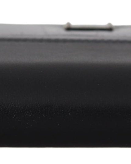 Dolce & Gabbana Black Zip Around Continental Clutch Leather Wallet