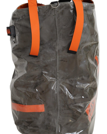 Dolce & Gabbana Cotton Men Large Fabric Green Shopping Tote Bag