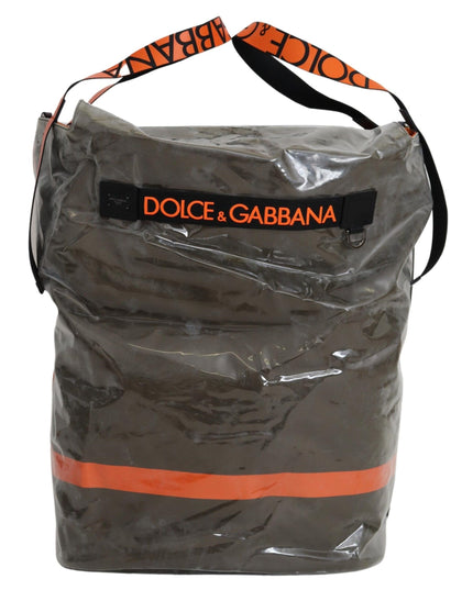 Dolce & Gabbana Cotton Men Large Fabric Green Shopping Tote Bag