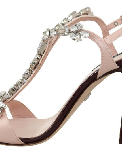 Dolce & Gabbana Pink Crystals Heels Keira Sandals