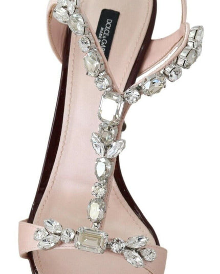 Dolce & Gabbana Pink Crystals Heels Keira Sandals