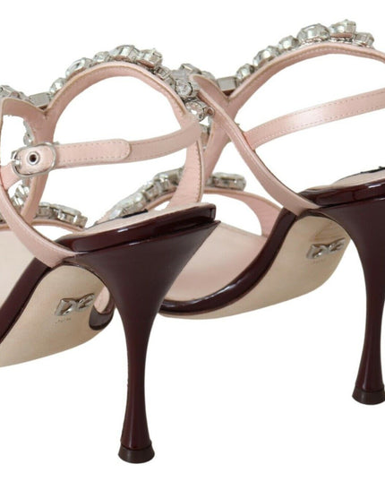 Dolce & Gabbana Pink Crystals Heels Keira Sandals