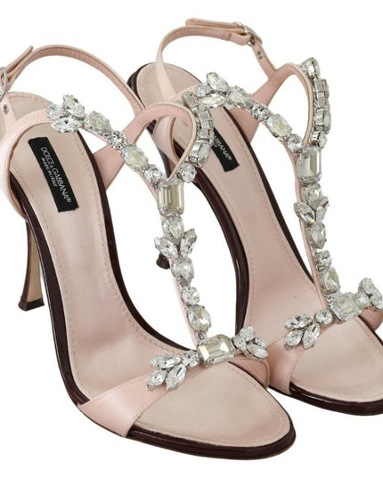 Dolce & Gabbana Pink Crystals Heels Keira Sandals