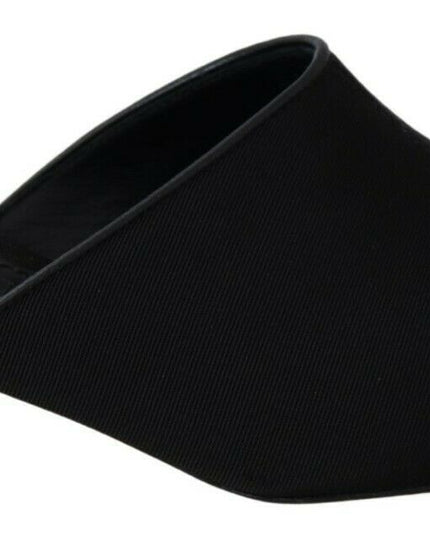 Dolce & Gabbana Black Grosgrain Slides Sandals Women Shoes