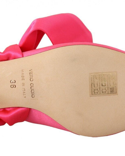 GIA COUTURE Pink Leather Lace Up Kitten Heels Pumps Shoes