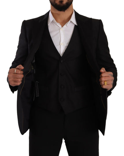 Dolce & Gabbana Black Slim Fit 2 Piece SICILIA Blazer