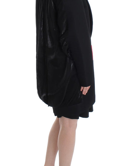 KAALE SUKTAE Black Coat Trench Long Draped Jacket Blazer