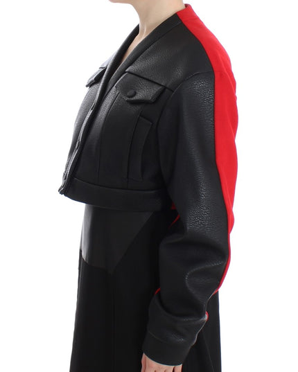 KAALE SUKTAE Black Short Croped Coat Bomber Jacket