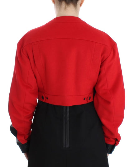 KAALE SUKTAE Black Short Croped Coat Bomber Jacket