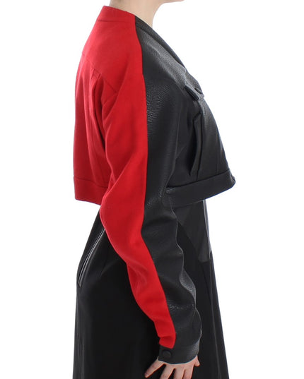 KAALE SUKTAE Black Short Croped Coat Bomber Jacket