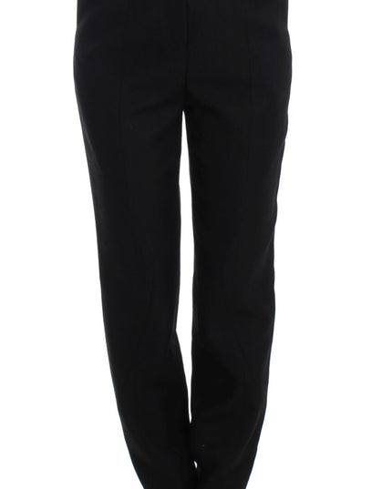 KAALE SUKTAE Black High Waist Straight Slim Dress Pants