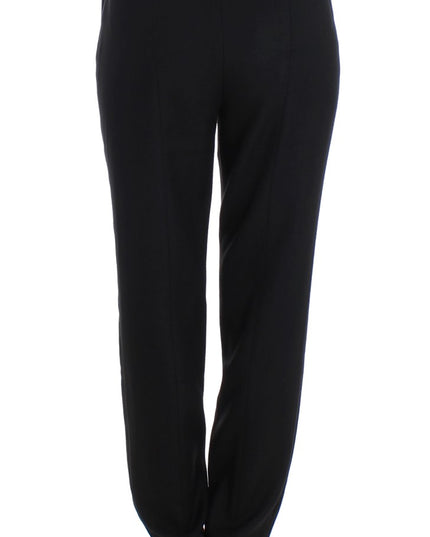 KAALE SUKTAE Black High Waist Straight Slim Dress Pants