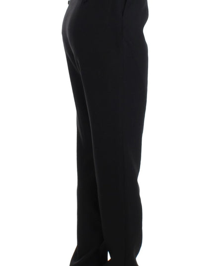 KAALE SUKTAE Black High Waist Straight Slim Dress Pants