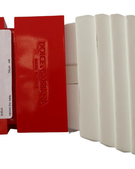 Dolce & Gabbana White Red Sorrento Sandals Sneakers